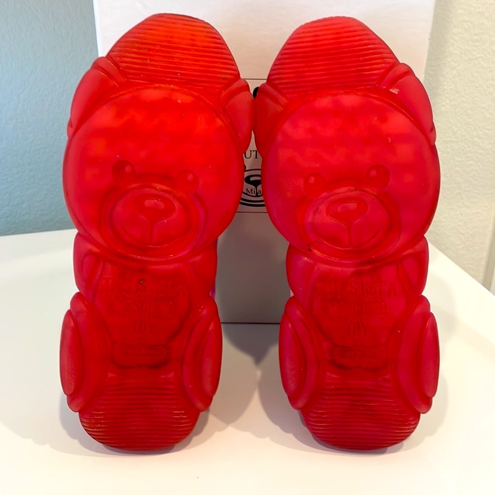 Moschino “Teddy” Mixed Media Low Top Sneakers - Picture 9 of 12